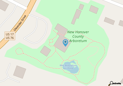 New Hanover County Arboretum map location