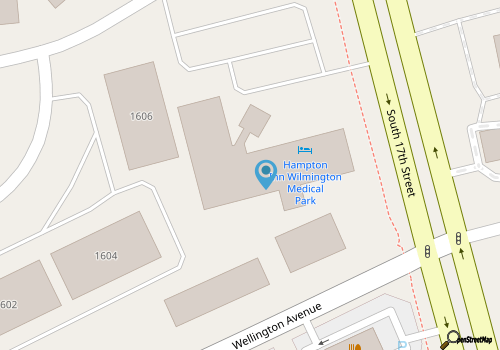 Hampton Inn Wilmington Medical Park map location