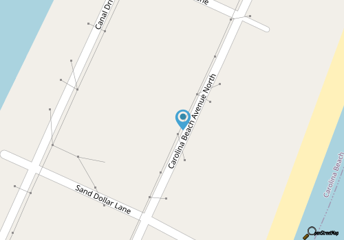 Let's Get Together amazing 3 bedroom house in Carolina Beach NC map location