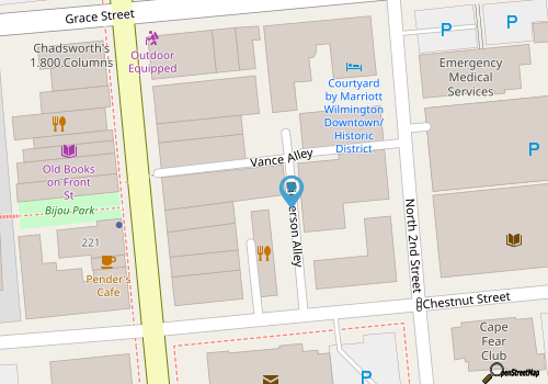 Historic Wilmington Suite with Chef’s Kitchen & Pool Table map location