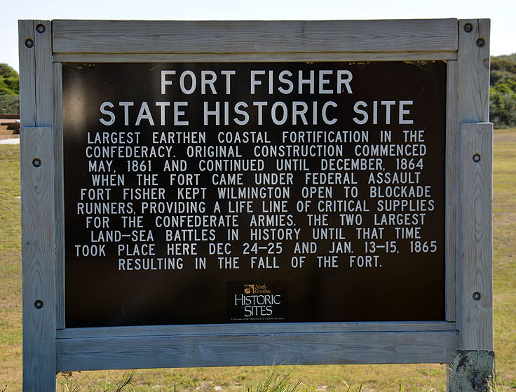 Fort Fisher State Historic Site sign