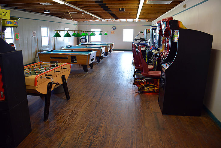 Kure Beach Fishing Pier games room