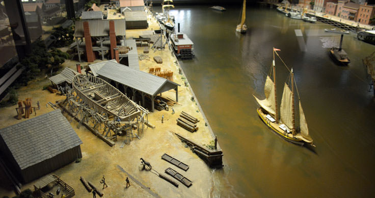 A miniature historic display at the Cape Fear Museum in Wilmington, NC