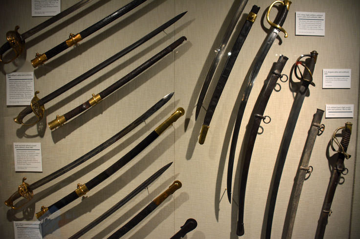 A sword exhibit at the Cape Fear Museum in Wilmington, NC
