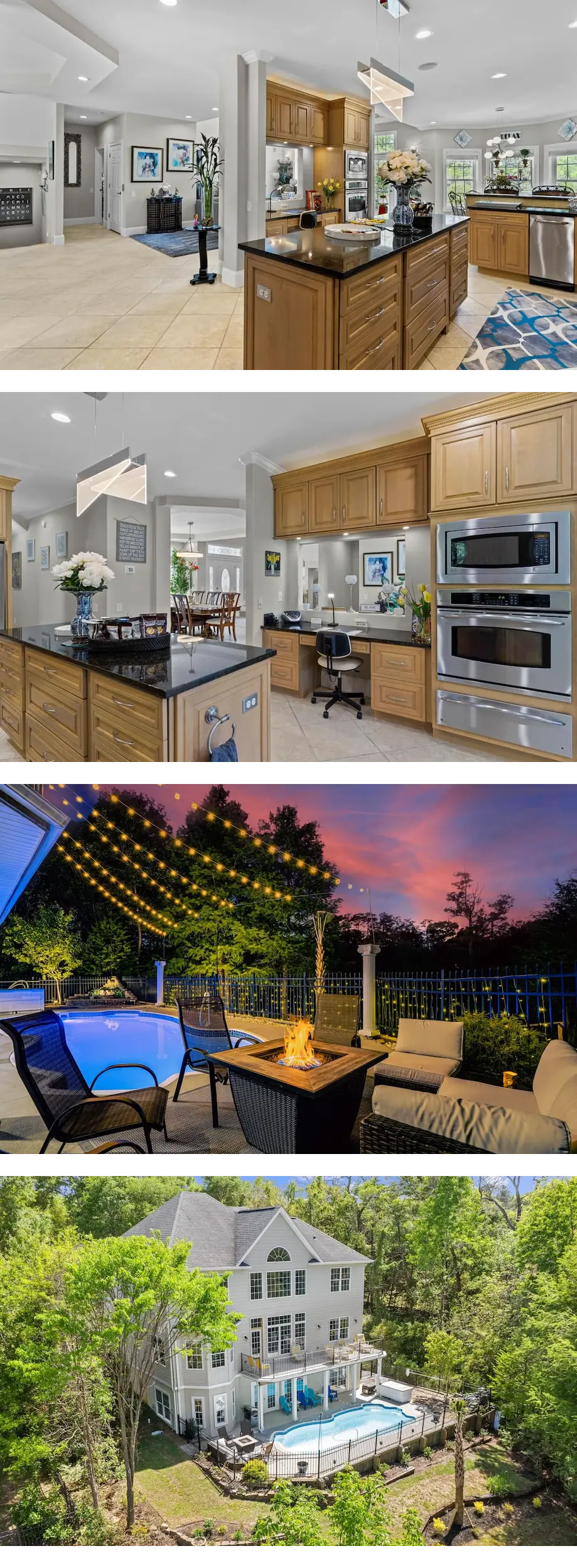 Luxury lakefront retreat with private po...