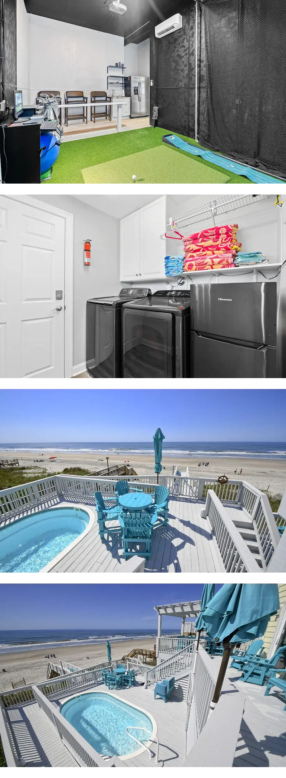 6 bed/6 baths, elevator, Oceanfront, private pool, linens & towels included!!!
