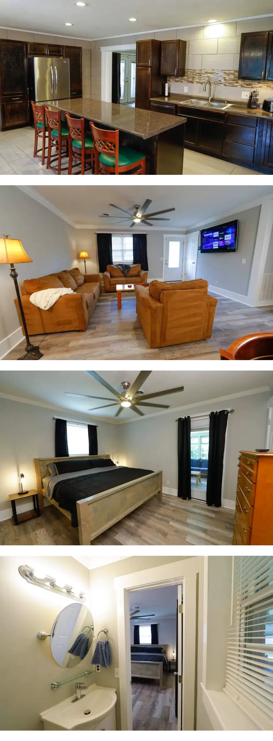 Spacious Kitchen, Living, & Sunroom w/King Bed