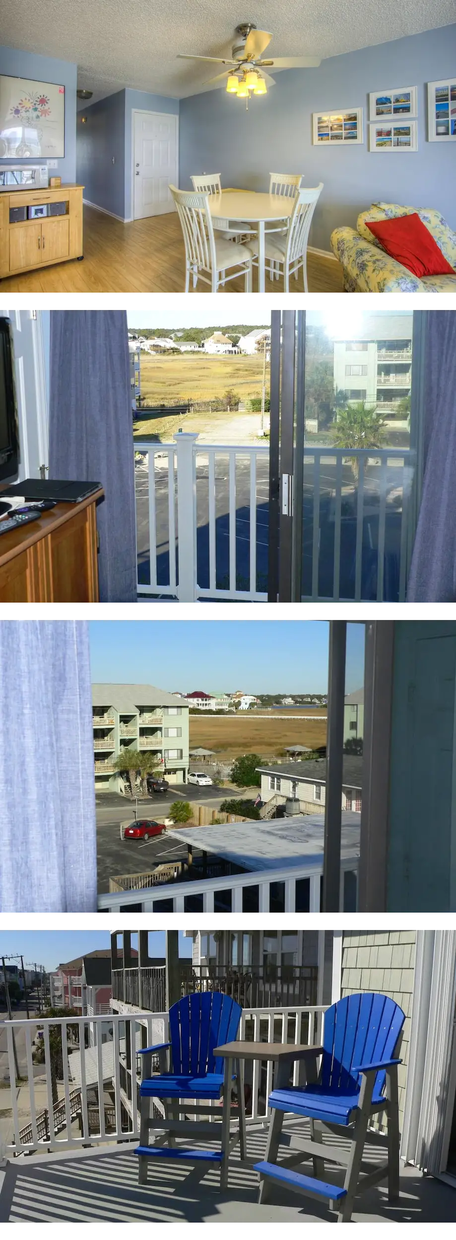 Cozy 2-bedroom 2-bath condo with AC, WIFI, Large balcony beach/pier view