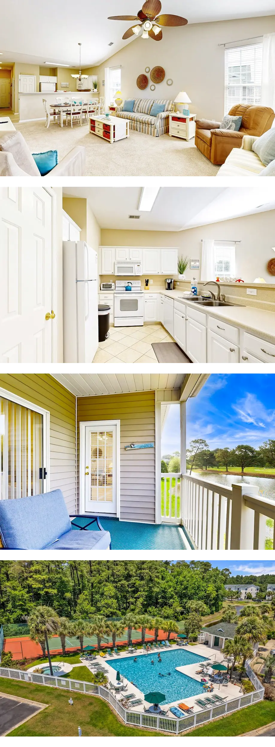 Waterfront condo with pool, tennis, bike...