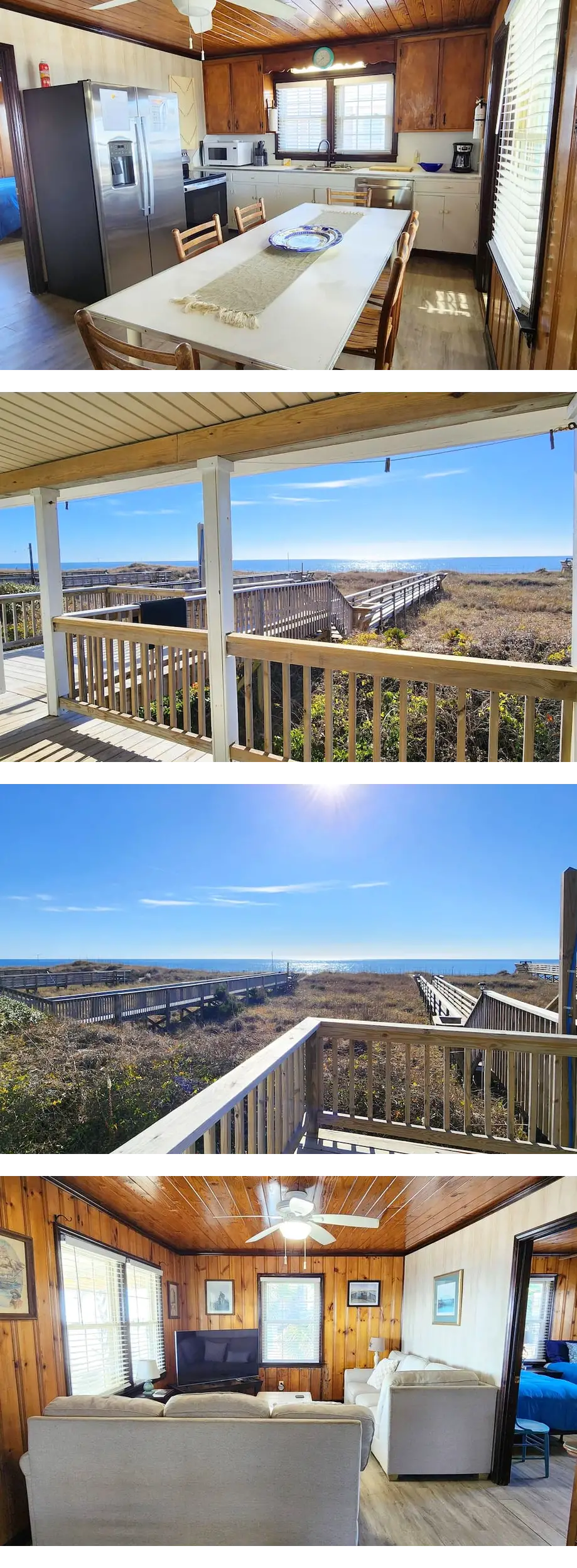 Oceanfront 2 bedroom house sleeps 9
